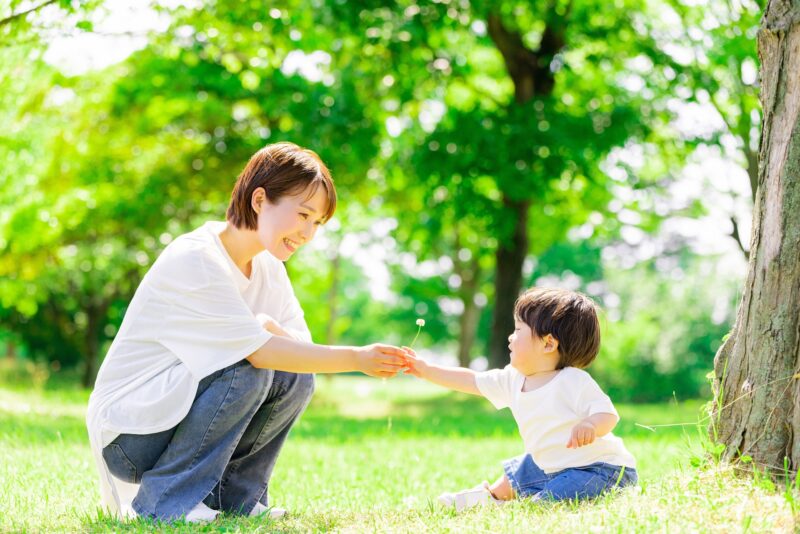 親子で公園遊び