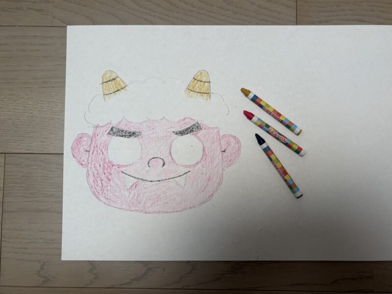 鬼のお面の下書き２