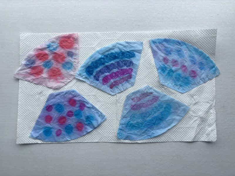 にじみ絵あじさいの作り方
